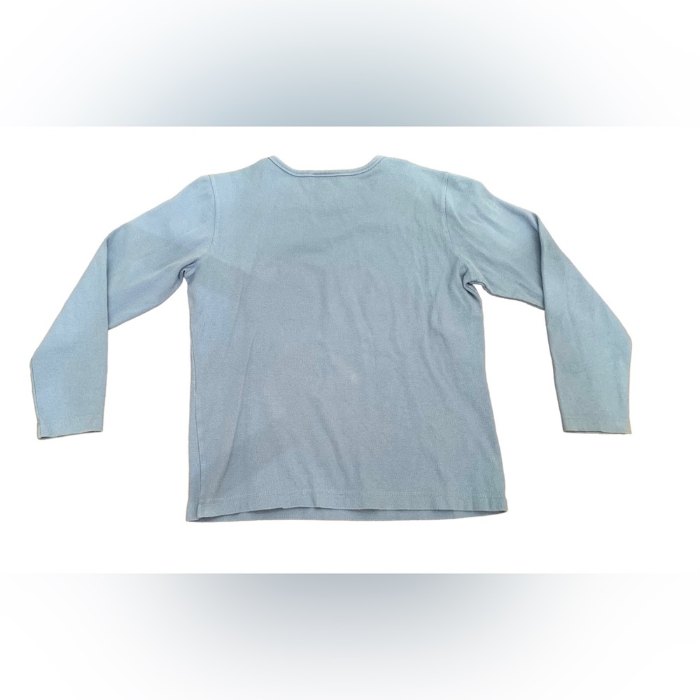 Talbots Light Blue  Ribbed Textured Pullover Sweater - Picture 2 of 3